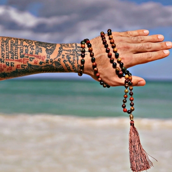 PICASSO JASPER STONE | Handmade Mala Bead Necklace
